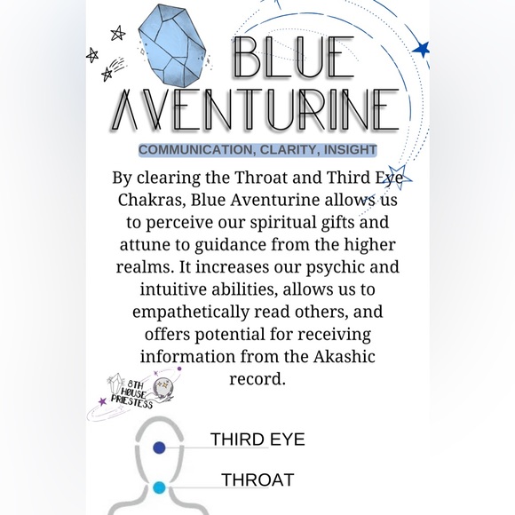 Wire Wrapped Blue Aventurine Quartz in Copper - Picture 4 of 7